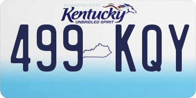 KY license plate 499KQY