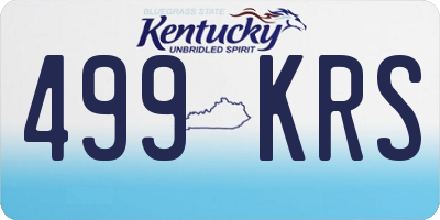 KY license plate 499KRS
