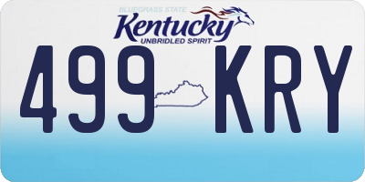 KY license plate 499KRY