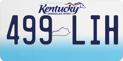KY license plate 499LIH