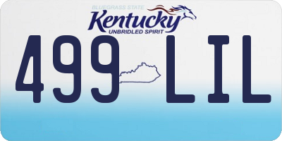 KY license plate 499LIL