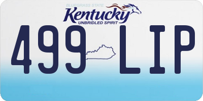 KY license plate 499LIP