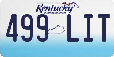 KY license plate 499LIT