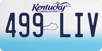 KY license plate 499LIV