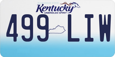 KY license plate 499LIW