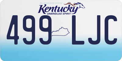 KY license plate 499LJC