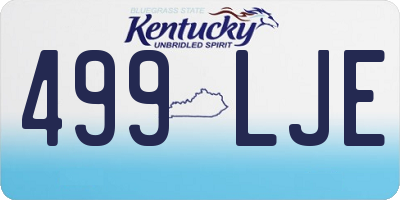 KY license plate 499LJE