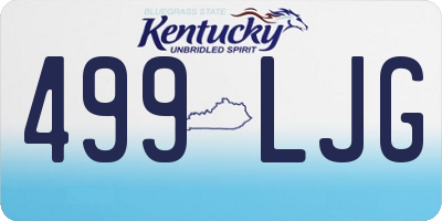 KY license plate 499LJG
