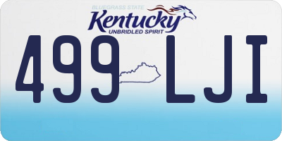 KY license plate 499LJI