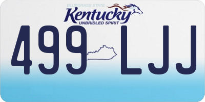 KY license plate 499LJJ