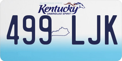 KY license plate 499LJK