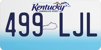 KY license plate 499LJL
