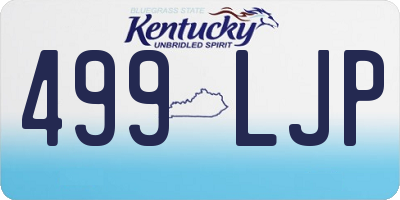 KY license plate 499LJP
