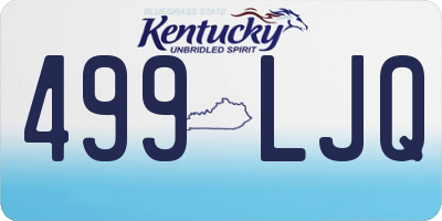 KY license plate 499LJQ