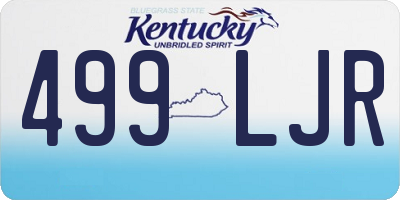KY license plate 499LJR