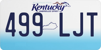 KY license plate 499LJT