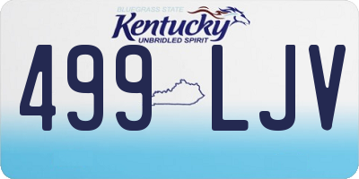 KY license plate 499LJV