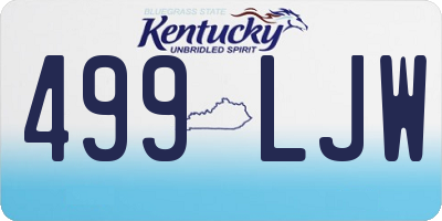 KY license plate 499LJW