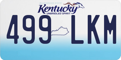 KY license plate 499LKM