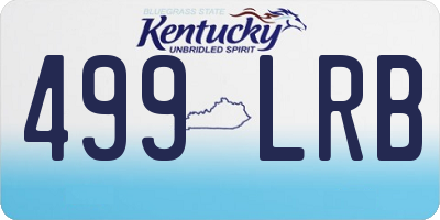 KY license plate 499LRB
