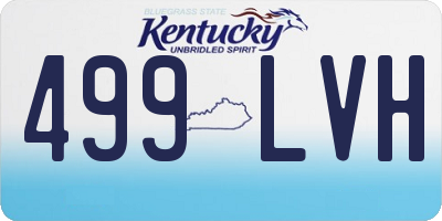 KY license plate 499LVH