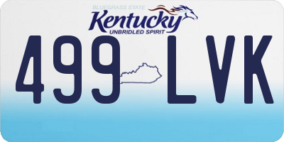 KY license plate 499LVK