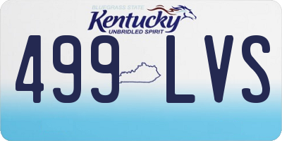 KY license plate 499LVS