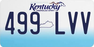KY license plate 499LVV
