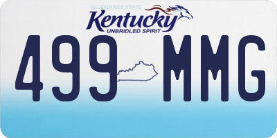 KY license plate 499MMG