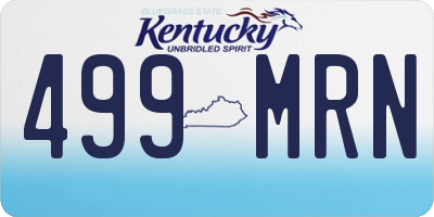 KY license plate 499MRN