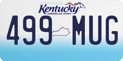 KY license plate 499MUG