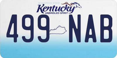 KY license plate 499NAB