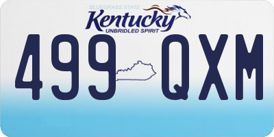 KY license plate 499QXM