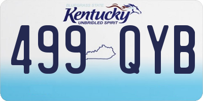 KY license plate 499QYB