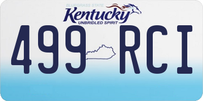 KY license plate 499RCI