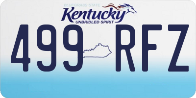 KY license plate 499RFZ