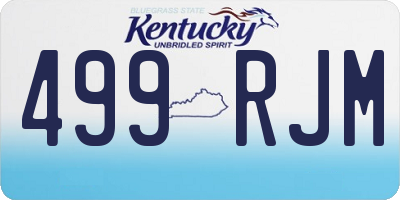 KY license plate 499RJM