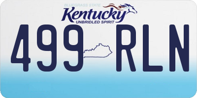 KY license plate 499RLN