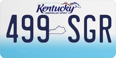 KY license plate 499SGR