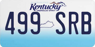 KY license plate 499SRB