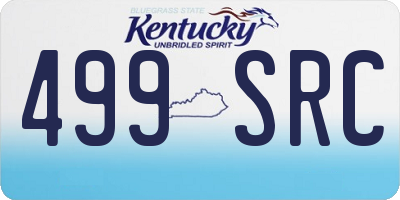 KY license plate 499SRC