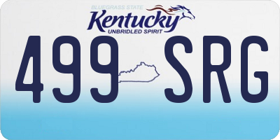 KY license plate 499SRG