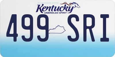 KY license plate 499SRI