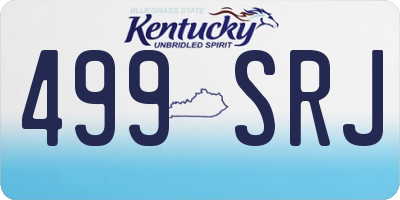 KY license plate 499SRJ