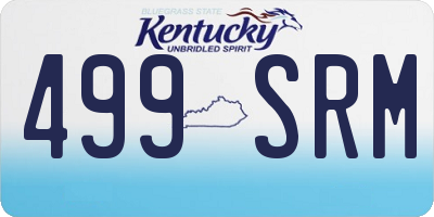 KY license plate 499SRM
