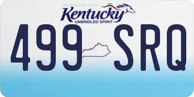 KY license plate 499SRQ