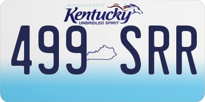 KY license plate 499SRR