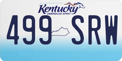 KY license plate 499SRW