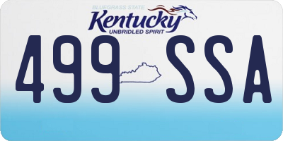 KY license plate 499SSA