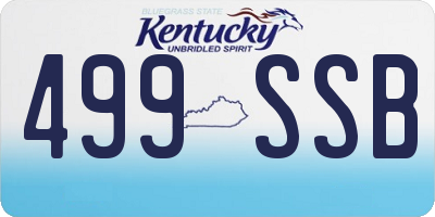 KY license plate 499SSB